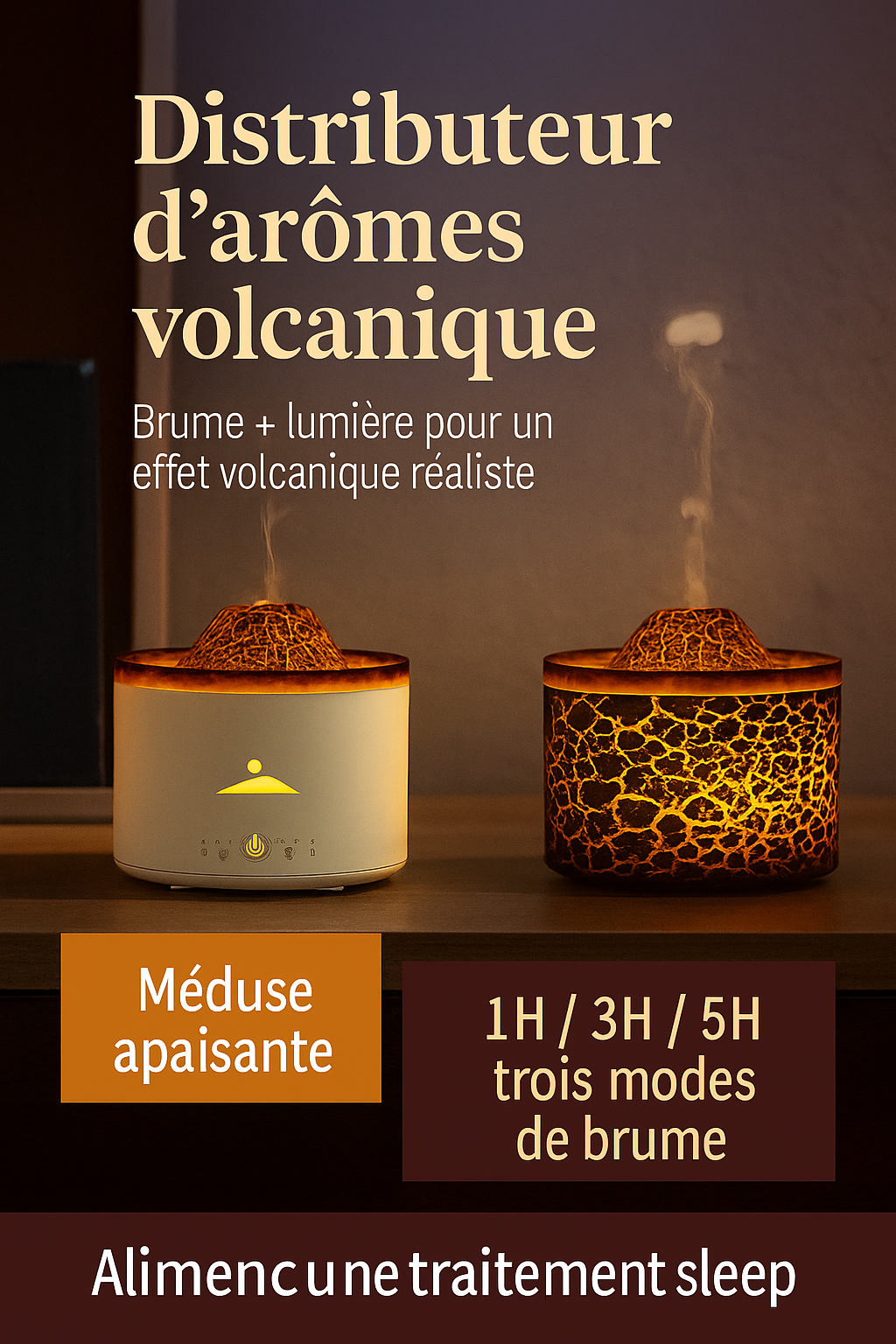 Diffuseur d’Arômes AURALIA “Lave Volcanique” – Édition Relaxation